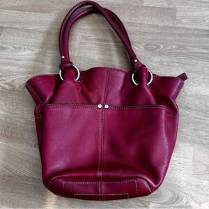 Tiagnello Elegant Burgundy Leather purse Bag
